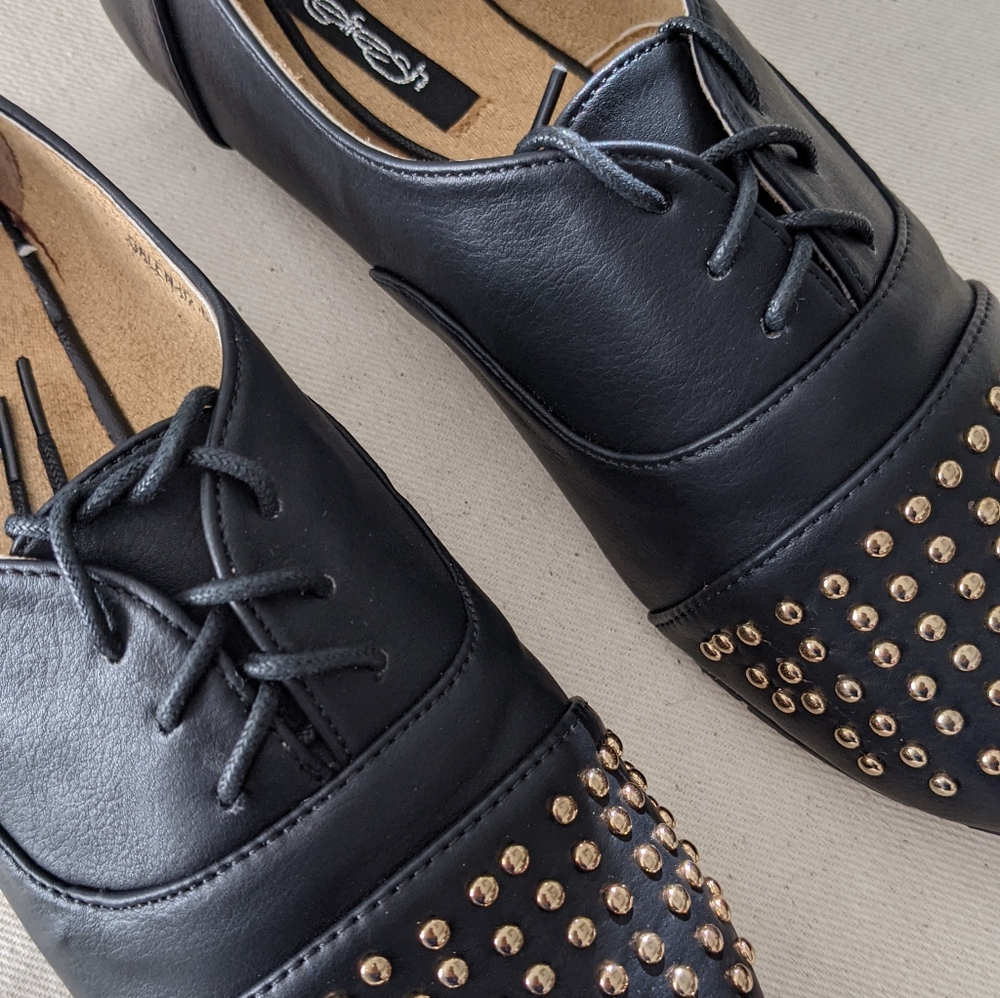 Black Stud Oxford shoe Gulen - Picture 3 of 4